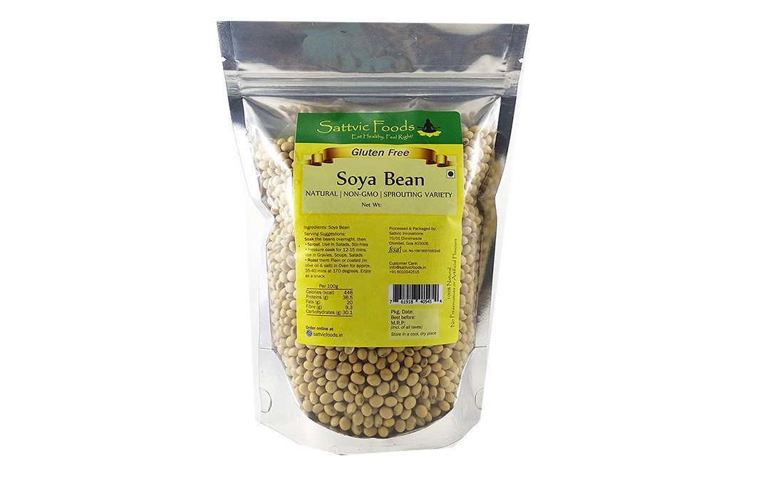 Sattvic foods Soya Bean    Pack  600 grams